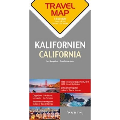 Kalifornie 1:800T TravelMap