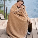 decoDoma Beránková deka Sandra béžová 140x200 – Zboží Dáma