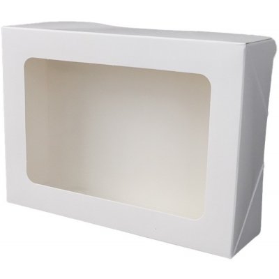 Dortisimo Krabička na makronky bílá se zdobeným okénkem 25,8 x 6 x 4 cm (na 10 kusů) – Zbozi.Blesk.cz