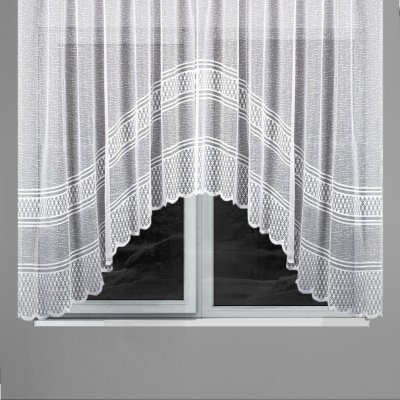 Hotová žakarová oblouková záclona bílá 160x300 Ervi 15695 – Hledejceny.cz