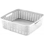 Heidrun Plastový košík 25 x 15 x 8 cm bílá – Zboží Dáma