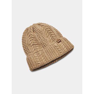 Under Armour Halftime Cable knit dámská zimní čepice hnědá – Sleviste.cz