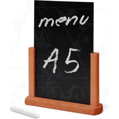 A-Z Reklama CZ Dřevěný popisovatelný menu stojánekA5 WOODBOARD TCHBLBA5 - Světle hnědý