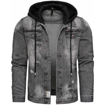 Recea pánská džínová bunda Hirini grafitová – Hledejceny.cz
