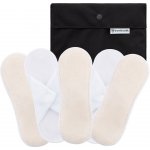 Bamboolik Slipové vložky látkové biobavlněné froté Barva Přírodní 5 ks Na patentek + Pytlík mini černý – Zboží Mobilmania