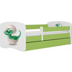 Kocot Kids Babydreams dinosaurus zelená se šuplíky s matrací
