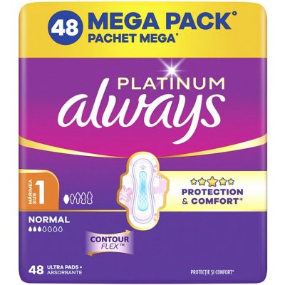 Always Platinum Protect & Comfort hygienické vložky Normal 48 ks – Zboží Dáma