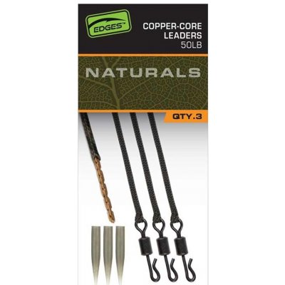 Fox Montáž Edges Naturals Copper Core Leaders 3 ks – Zboží Dáma
