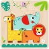 Dřevěná hračka Tooky Toy puzzle vícevrstvá deska Forest Animals 7 ks