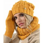 Fashionweek dámská souprava čepice šály a rukavic A9 Hořčičný – Hledejceny.cz