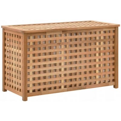 Dřevěná truhla na prádlo z masivního vlašského ořechu 77,5x37,5x46,5 cm – Sleviste.cz