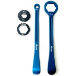 ACCEL sada montážních pák na pneumatiky (23+24cm) ALU7075 kované s klíči 10,13,17,27,32 mm barva světle modrá | Zboží Auto