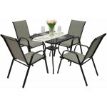 DEOKORK Zahradní kovová sestava TORONTO 1+4 (80x80 cm) – Sleviste.cz