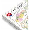 Nástěnné mapy Excart Maps Slovensko - obří nástěnná automapa 246 x 128 cm Varianta: mapa v hliníkovém rámu, Provedení: bílý rám
