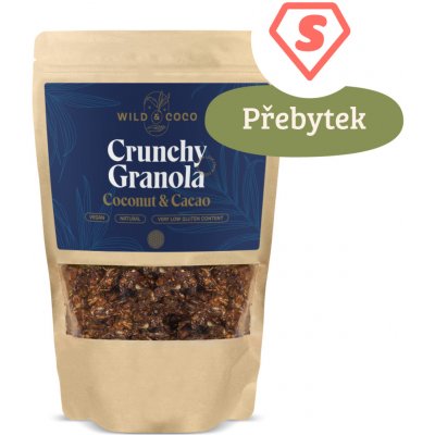 Wild & Coco Crunchy Granola Coconut & Cacao 250 g – Zboží Dáma