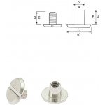 Nýt šroubovací 4 mm, Ø 5 mm nikl Počet: 10 ks – Zboží Dáma