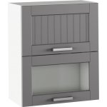 Kondela Horní skříňka, tmavě šedá/bílá, JULIA TYP 8 – Zboží Dáma