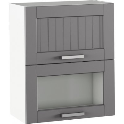 Kondela Horní skříňka, tmavě šedá/bílá, JULIA TYP 8 – Zboží Dáma