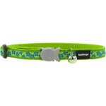 Red Dingo obojek pro kočky Stars Turquoise on Lime 12 mm – Zbozi.Blesk.cz