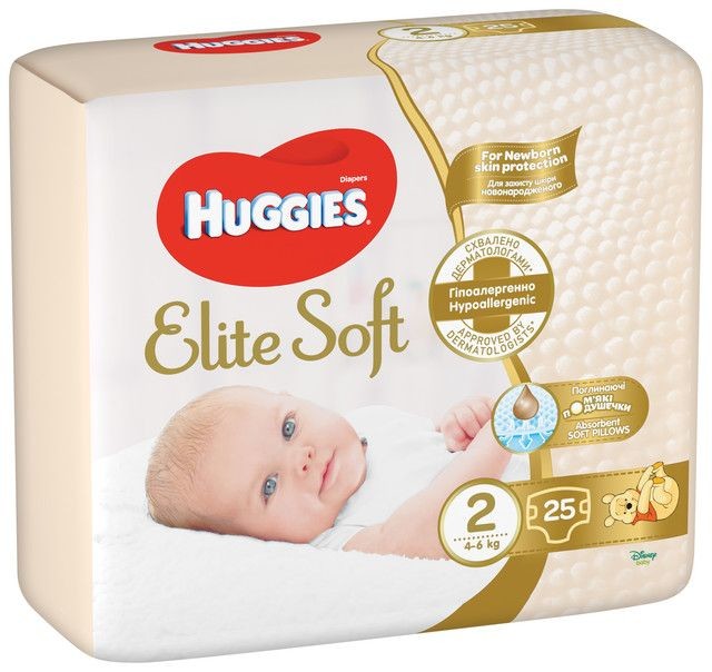 HUGGIES Elite Soft 2 4-6 kg 82 ks od 539 Kč - Heureka.cz