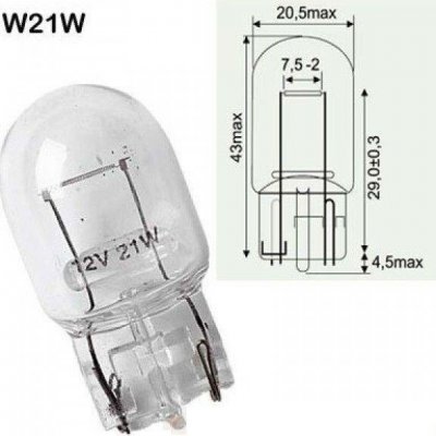 NTY (Balení 10 KS.) Žárovka W21W12V W21W 12V 21W/BASE Type W3X16D/SPRZEDAJEMY Tylko PO 10SZT. (EZ-W21W12V21W) – Hledejceny.cz