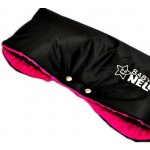 Baby Nellys Rukávník minky amarantový černá – Zboží Dáma