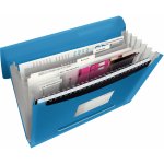 Esselte Aktovka s držadlem a 6 přihrádkami, Vivida modrá, A4, plast – Zboží Živě