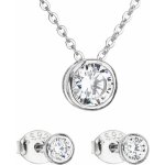Evolution Group sada šperků se zirkonem v bílé barvě náušnice a náhrdelník 19007.1 – Zboží Mobilmania