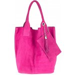 Kožená kabelka v úpravě semiš 804 Fuchsia – Hledejceny.cz