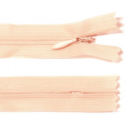 Spirálový zip no.3 skrytý nerozepínací 22cm - více barev color: 506 meruňková světlá – Hledejceny.cz