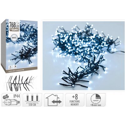 Koopman LED cluster světelný řetěz 8,5 m – Hledejceny.cz