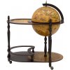 Barový stolek Dekorhome dřevěný globus bar 94 x 51 cm T5452