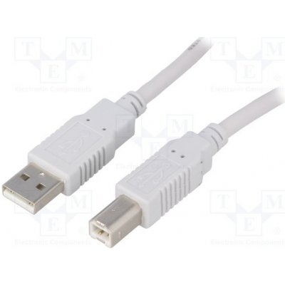 BQ Cable CAB-USB2AB/1.8-GY USB 2.0, USB A vidlice, USB B vidlice, 1,8m, šedý – Zbozi.Blesk.cz