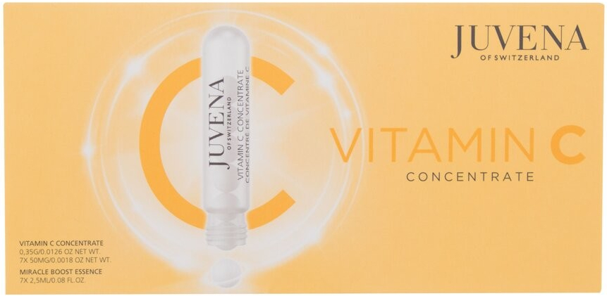 Juvena Vitamin C Concentrate pleťové sérum Vitamin C Concentrate 0,35 g + pleťová esence Miracle Boost Essence 7 x 2,5 ml dárková sada
