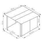 Garáž pro robotickou sekačku G21 88x62x98 cm, antracitová – Sleviste.cz