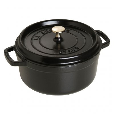 Staub Cocotte hrnec kulatý 24 cm 3,8 l černý – Hledejceny.cz