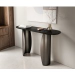 Delife Solena 135x40 cm mramor černá stříbrná kov černá vintage – Hledejceny.cz