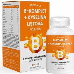 MOVit B-Komplet + Kyselina listová PREMIUM 90 tablet