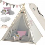 Spielwerk 109524 Dětský stan Teepee béžovo-růžový – Zboží Mobilmania