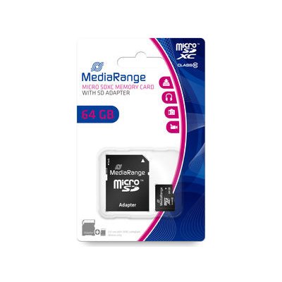 Mediarange microSD 64 GB Class 10 MR955 – Zbozi.Blesk.cz