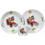 THUN 1794 Dětská jídelní souprava KRTEK-auto porcelán 3 dílná – Sleviste.cz