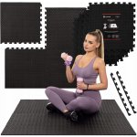 Springos Pěnová podložka Puzzle 60x60x1,2 cm sada 4ks černá FM0004 XG – Zboží Dáma
