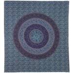 Sanu Babu přehoz na postel Mandala květiny barevný 220 x 230 cm – Hledejceny.cz