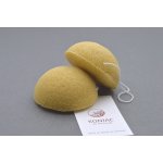 Konjac obličejová půlkulatá houbička s kurkumou žlutá – Zboží Dáma