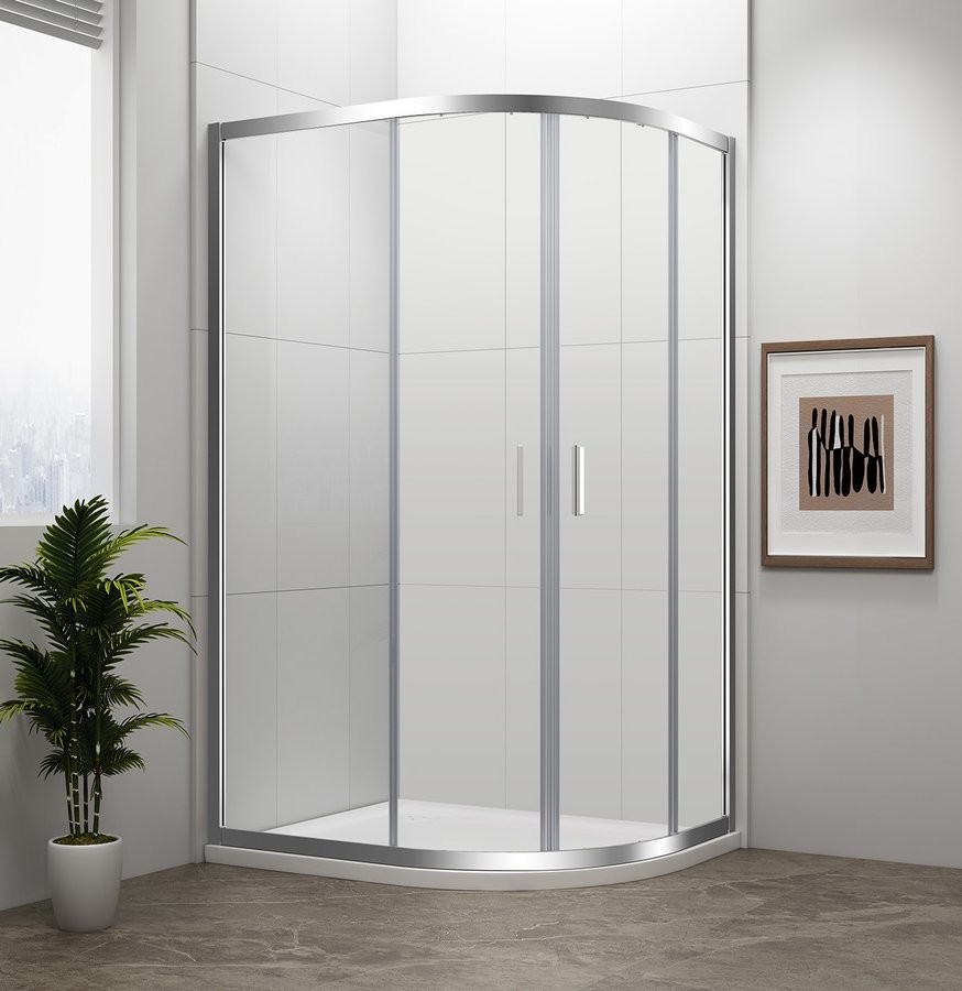 Polysan EASY LINE čtvrtkruhová sprchová zástěna 1200x800mm, L/R, čiré sklo, EL2315