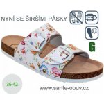 Santé D/21N/FLORA/BP pantofel bílá – Zboží Mobilmania