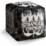 Sablio Taburet Cube Stranger Things White: 40x40x40 cm – Sleviste.cz