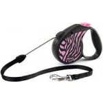 FLEXI Vodítko Safari zebra lanko – Sleviste.cz