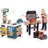 Dětský obchůdek Smoby Set obchod elektronický s váhou a skenerem Super Market a pracovní dílna s vrtačkou a kamion s kufříkem