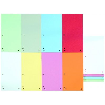 Rozlišovací pruhy Donau 235 x 105 mm, karton, mix barev, 100 ks – Zboží Mobilmania